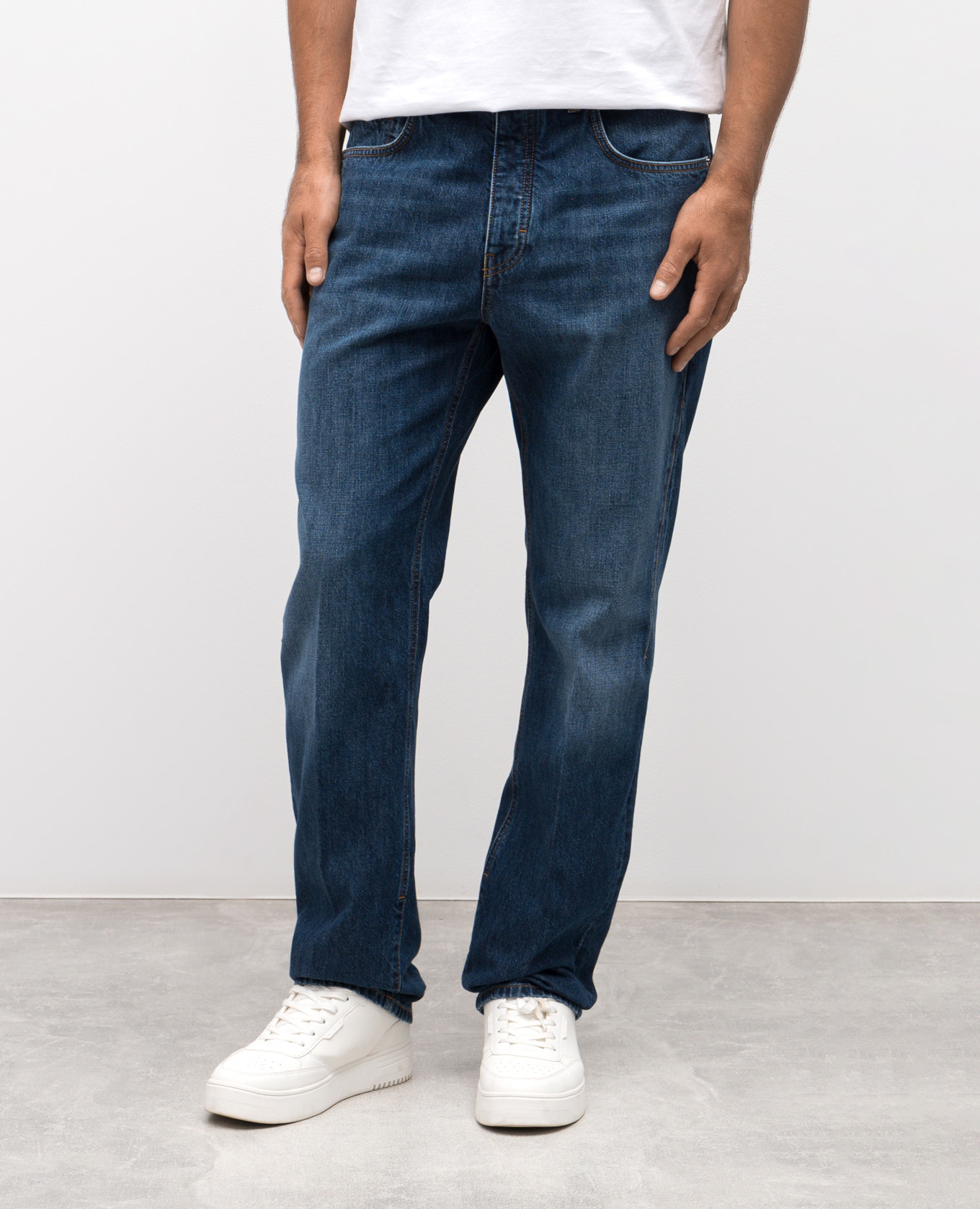 

Blue jeans with logo patch Givenchy