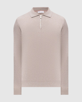 Brunello Cucinelli Beige cashmere sweater with zipper M2229525