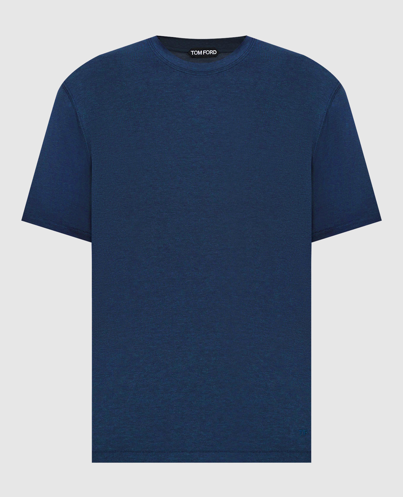 Blue T-shirt with monogram logo Tom Ford