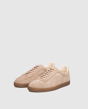 Brunello Cucinelli Beige suede sneakers MZUSGGJ336