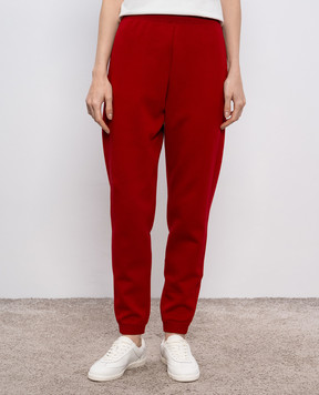 Max Mara VIOLINO burgundy joggers with logo embroidery VIOLINO