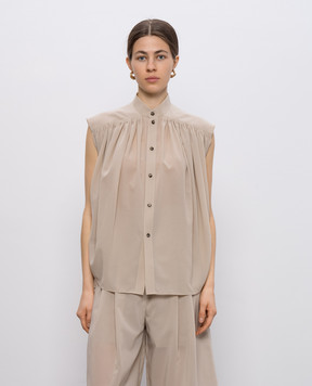 Philosophy di Lorenzo Serafini Beige blouse A02102121