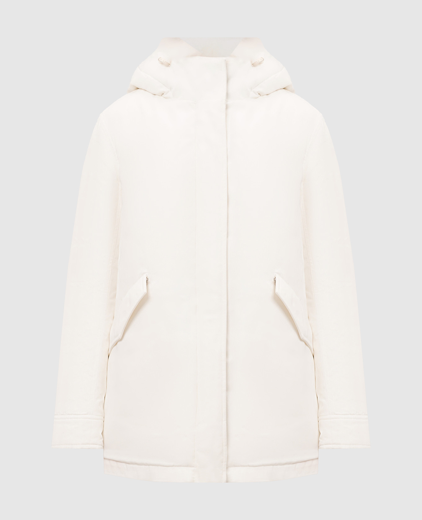 White down jacket with fox fur yves salomon ski