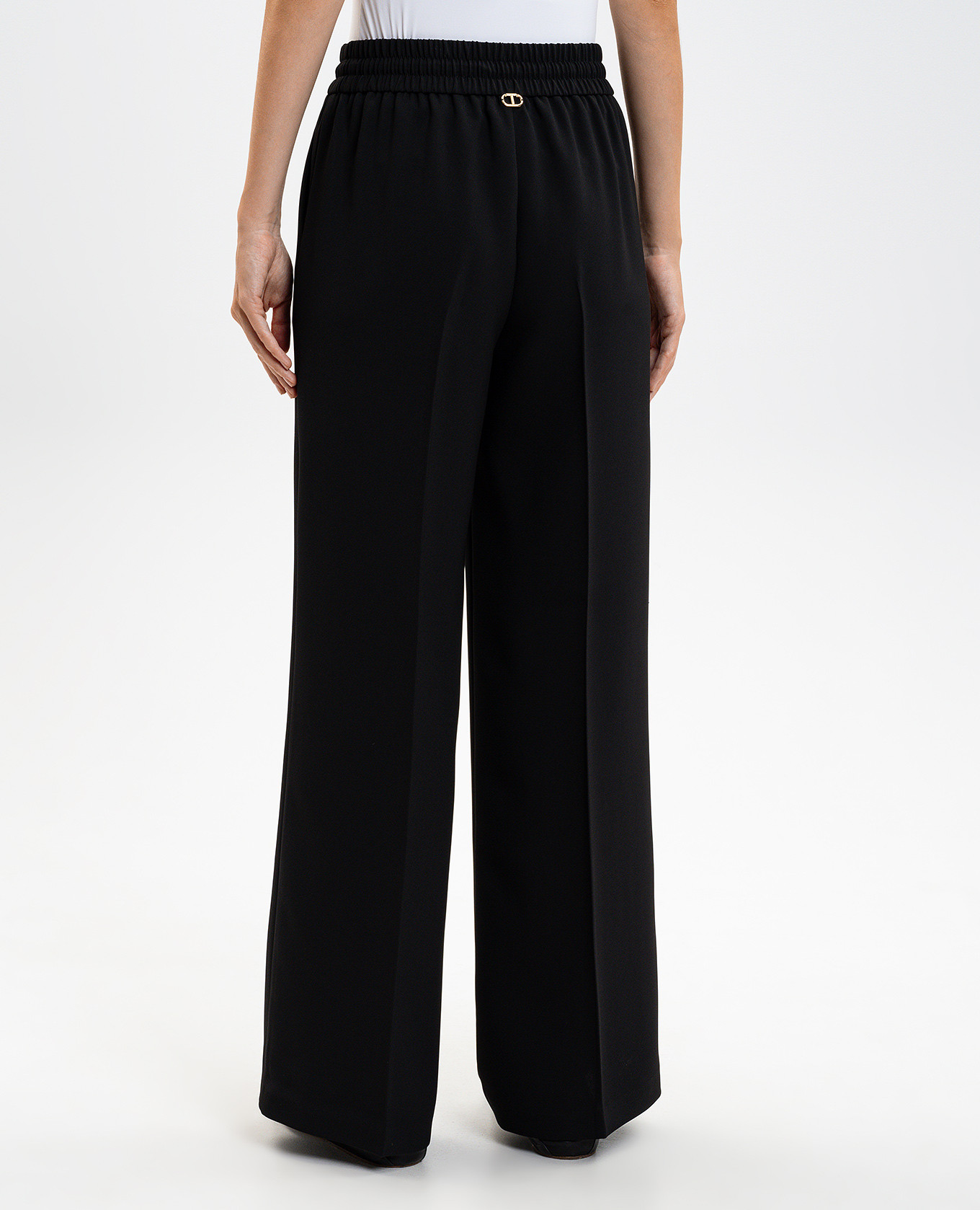 Black pants with logo Twinset 4
