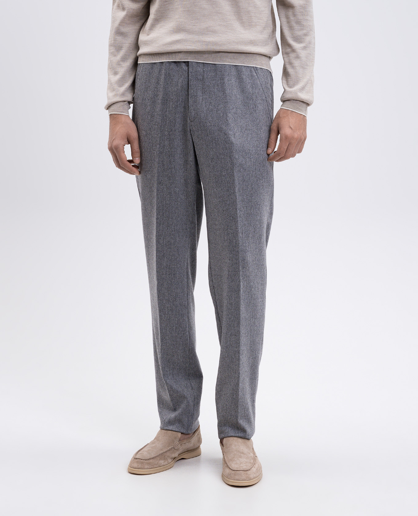 Gray wool pants Enrico Mandelli 3