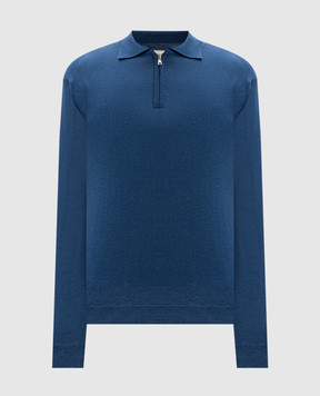 Cashmere&Whiskey Blue merino wool polo 94394Z
