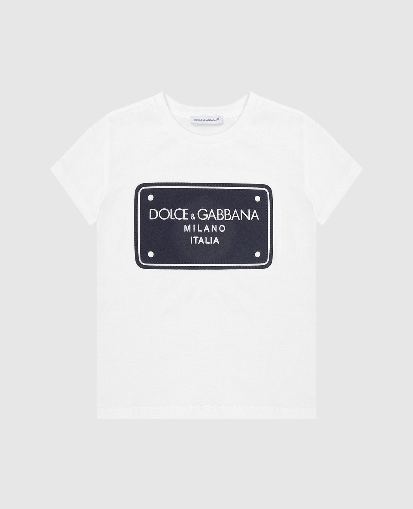 

Children's white T-shirt with logo patch Dolce&Gabbana