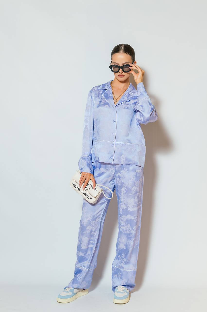 

Purple blouse with fresco pattern Off-White, Violet