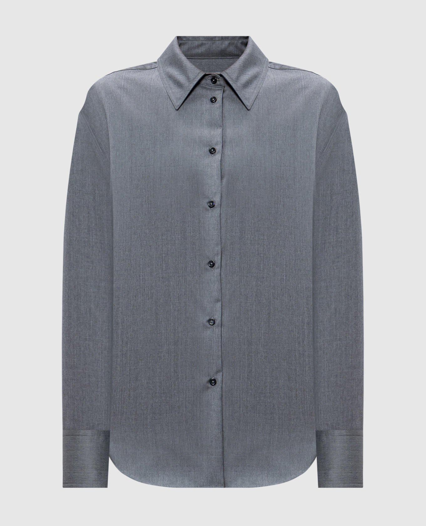 Gray eliana shirt made of wool lou lou studio