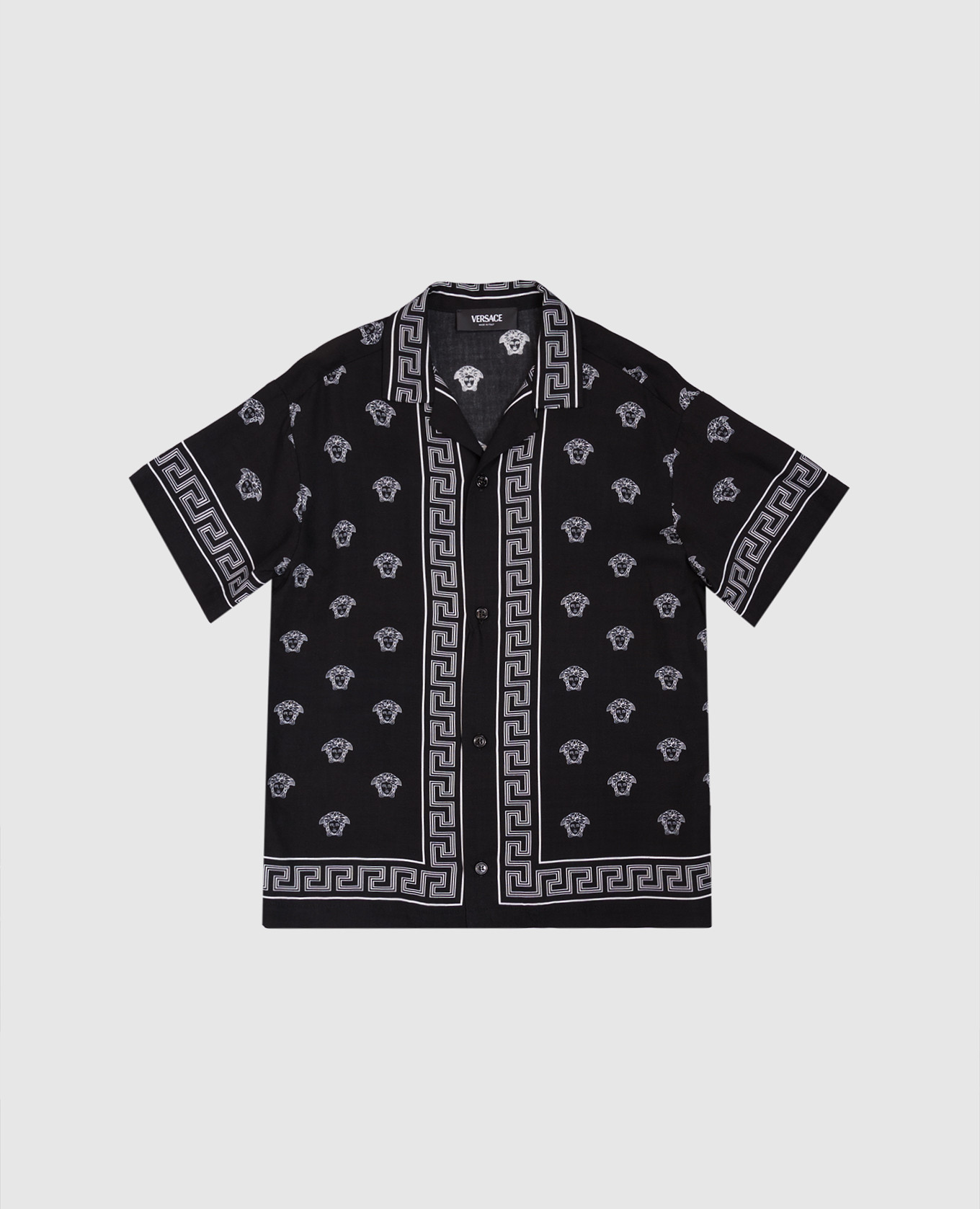 

Children's black shirt with Medusa Bandana print Versace