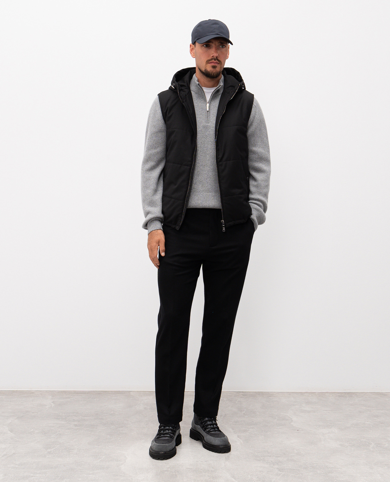Black wool and cashmere pants Cashmere&Whiskey 2