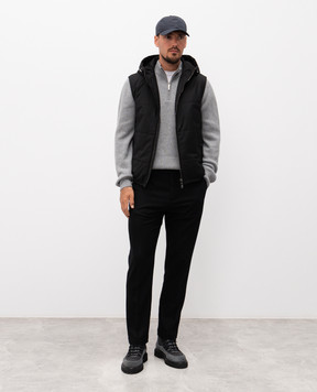Cashmere&Whiskey Black wool and cashmere pants 02670R0497