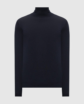 Brunello Cucinelli Blue wool and cashmere golf M2400103