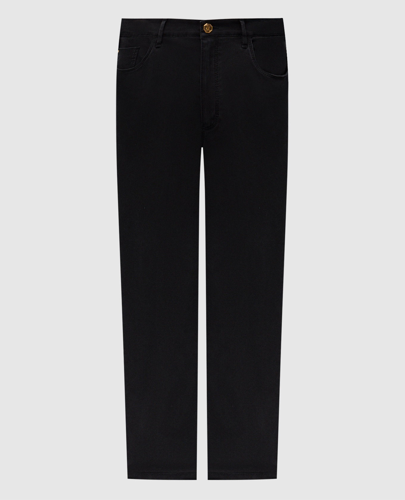 Black jeans with logo Stefano Ricci