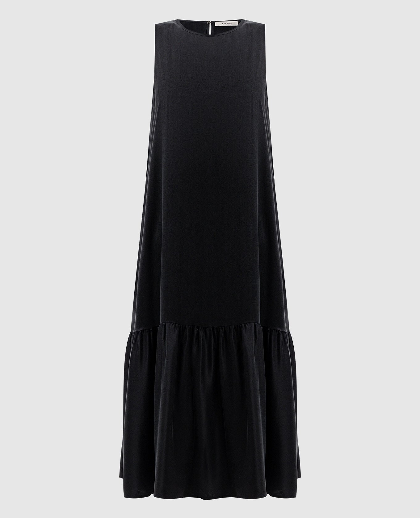 

Rhea black silk dress Asceno