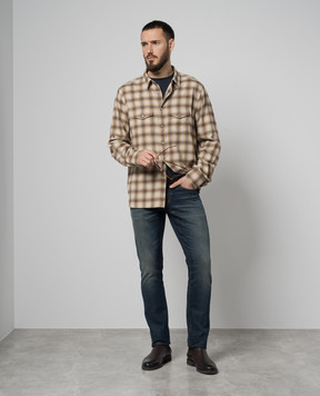Tom Ford AGED blue jeans with distressed effect DPS001DMC035S24