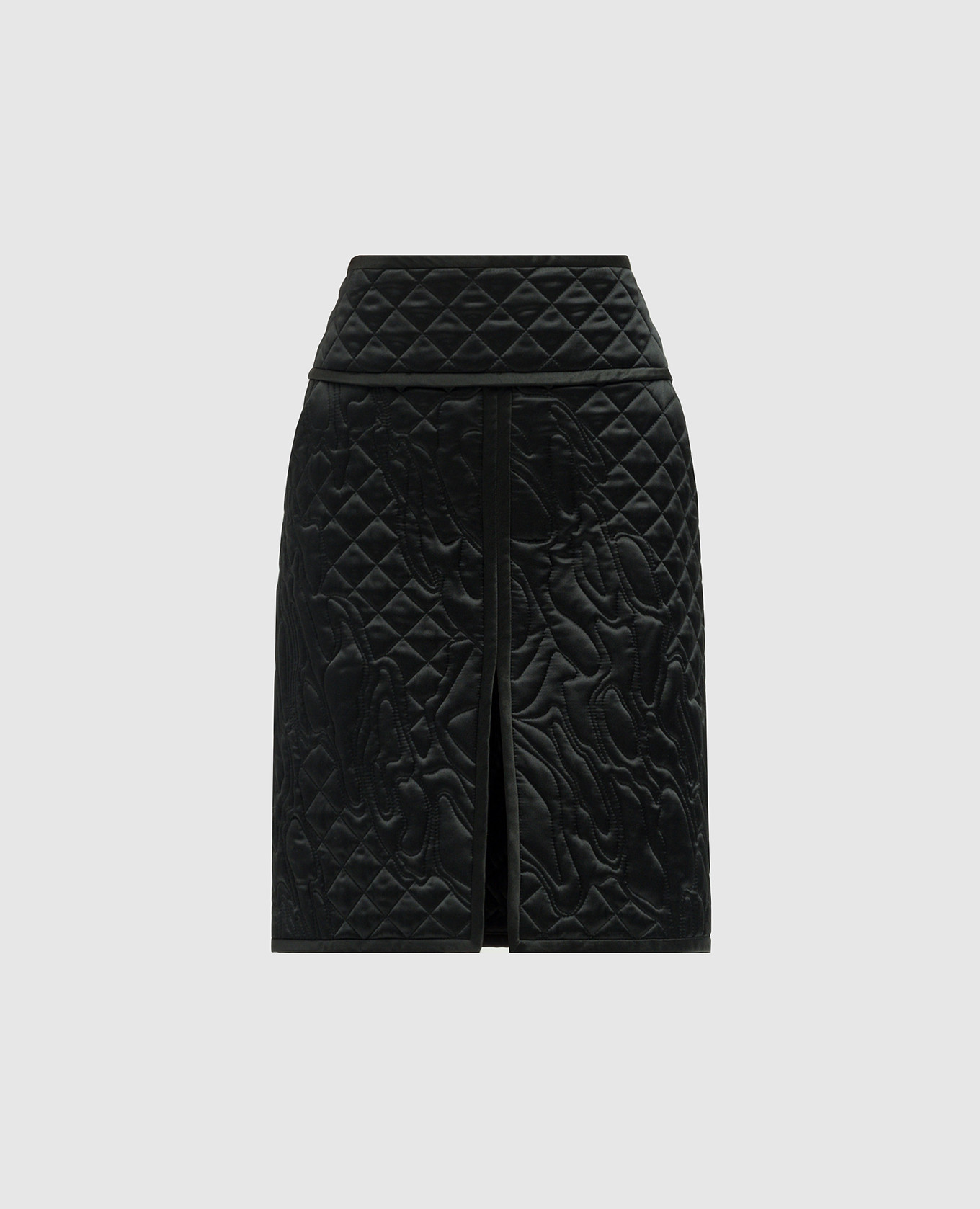 

Black skirt made of silk with figured quilting Tom Ford