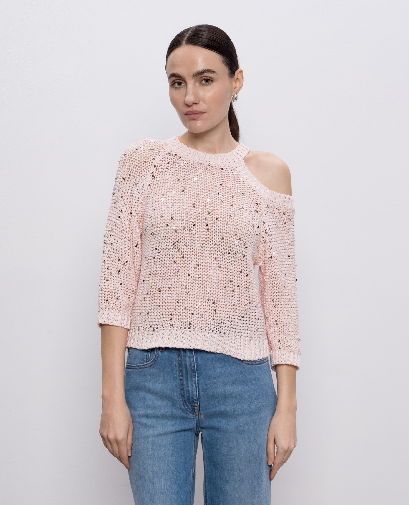 

Pink sweater with sequins Peserico