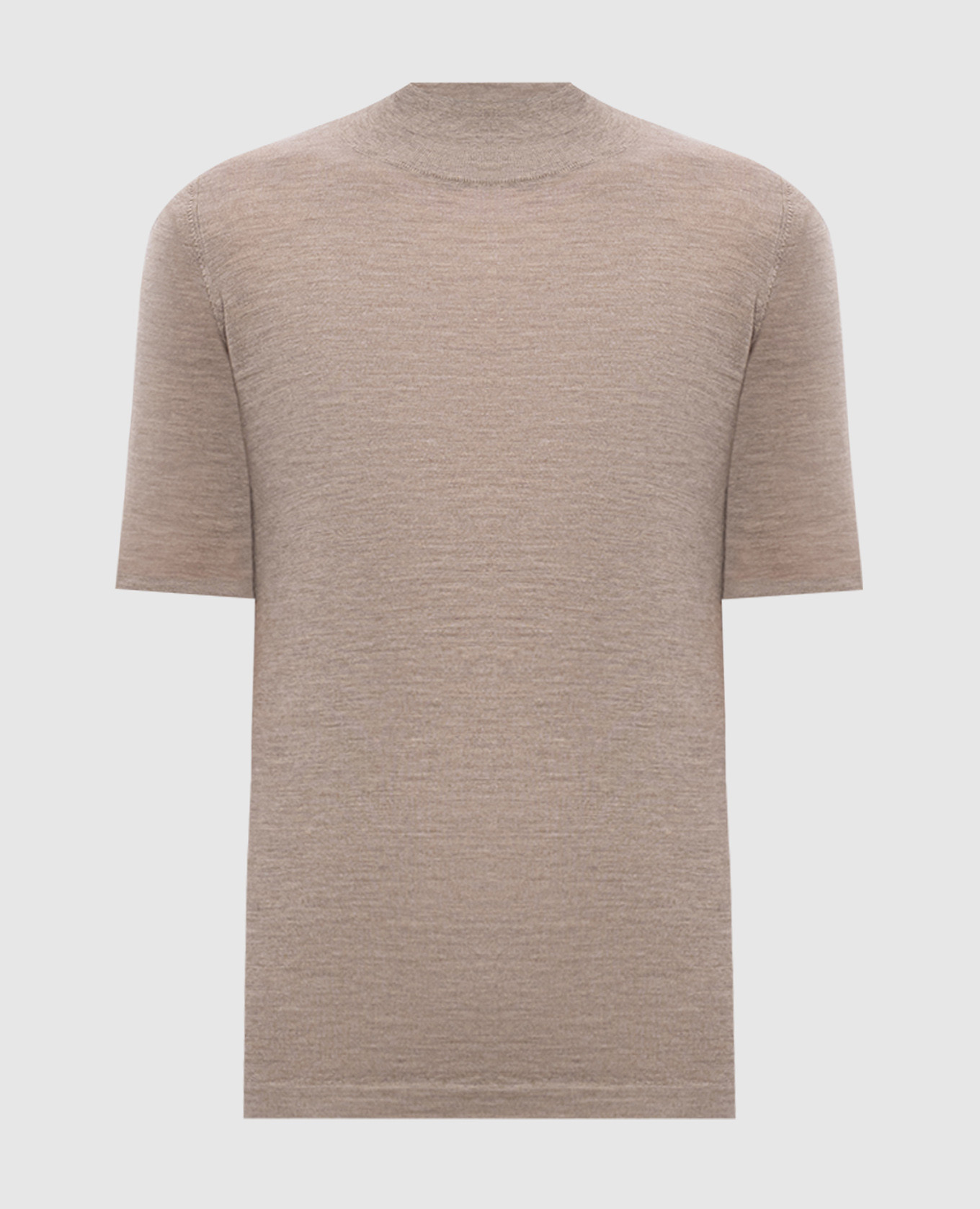 Beige cashmere and silk top Brunello Cucinelli
