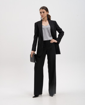Brunello Cucinelli Gray top with silk MPC59E0600