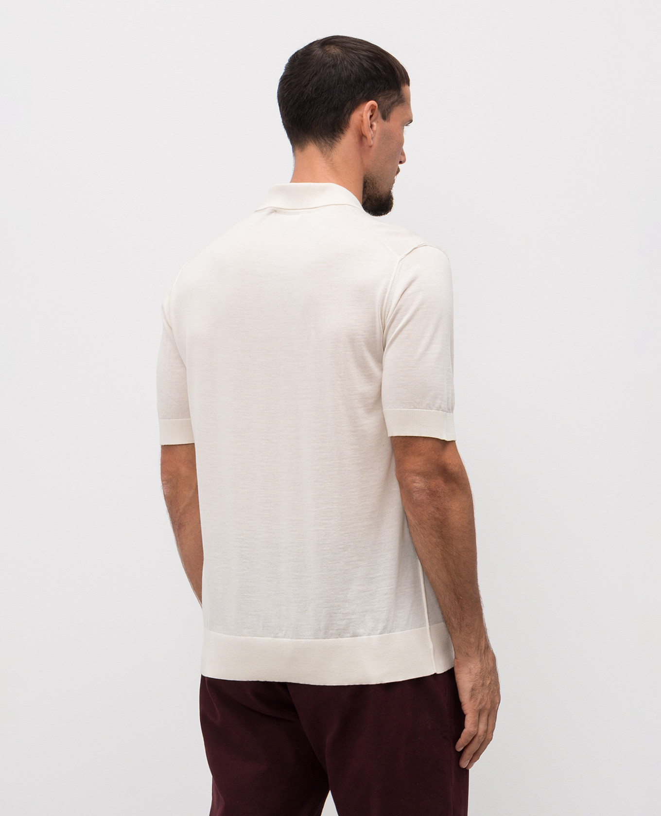 Beige cashmere polo shirt with inside-out effect Dolce&Gabbana 4