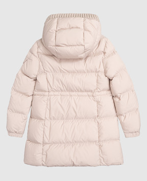 Moncler ENFANT Beige down jacket with logo patch K29541C00012597YW1214