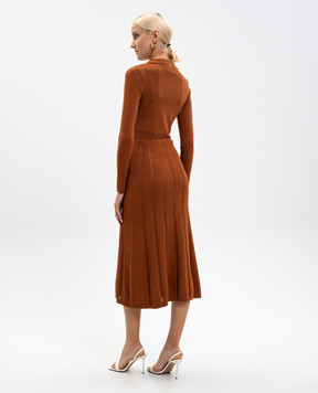Twinset Brown midi dress 252TP3110