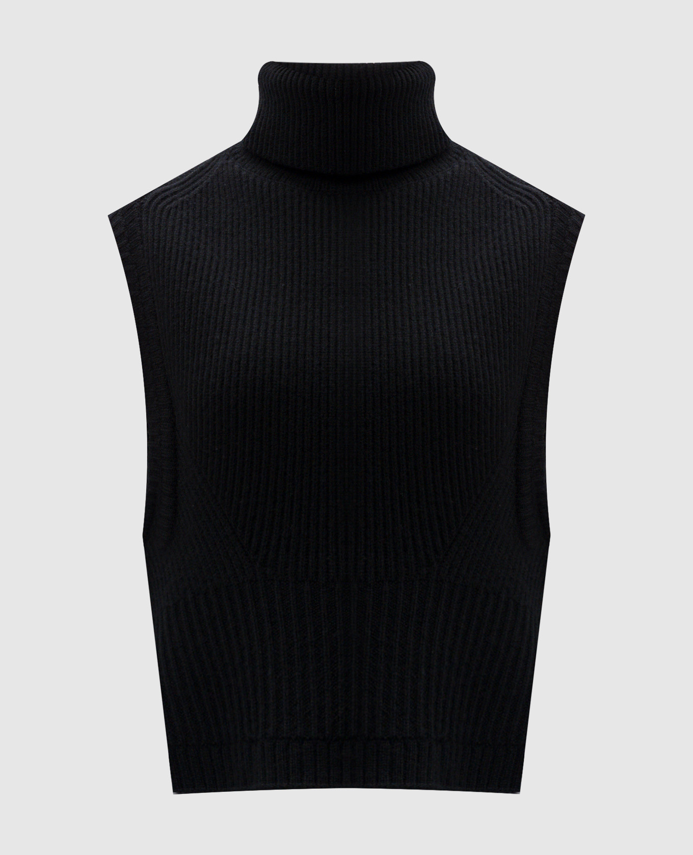 

Chiara black wool and cashmere vest Simkhai
