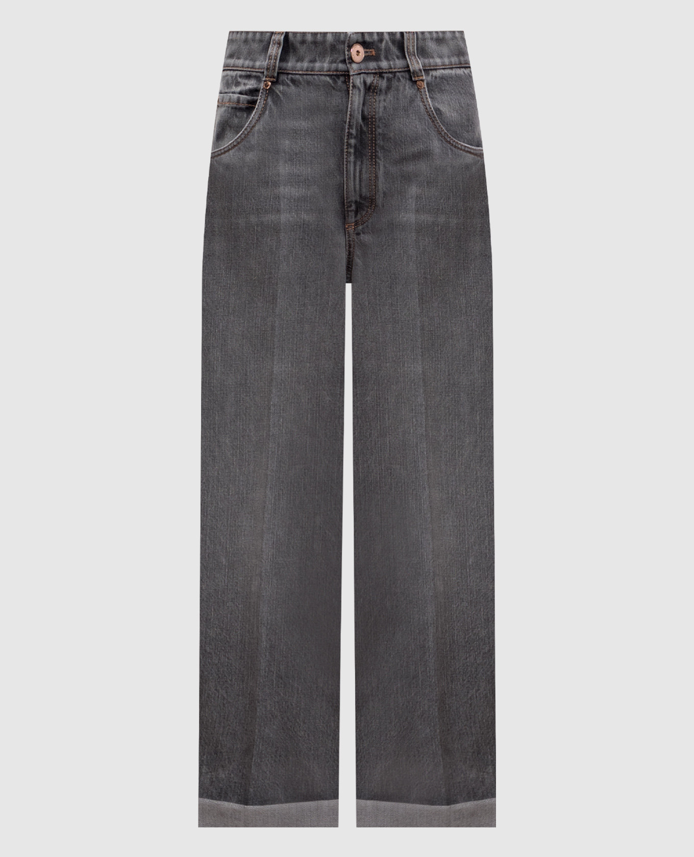 

Grey jeans with logo patch Brunello Cucinelli