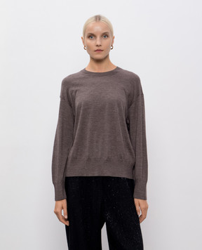 BOBOUTIC Brown silk and cashmere sweater 4302BIS