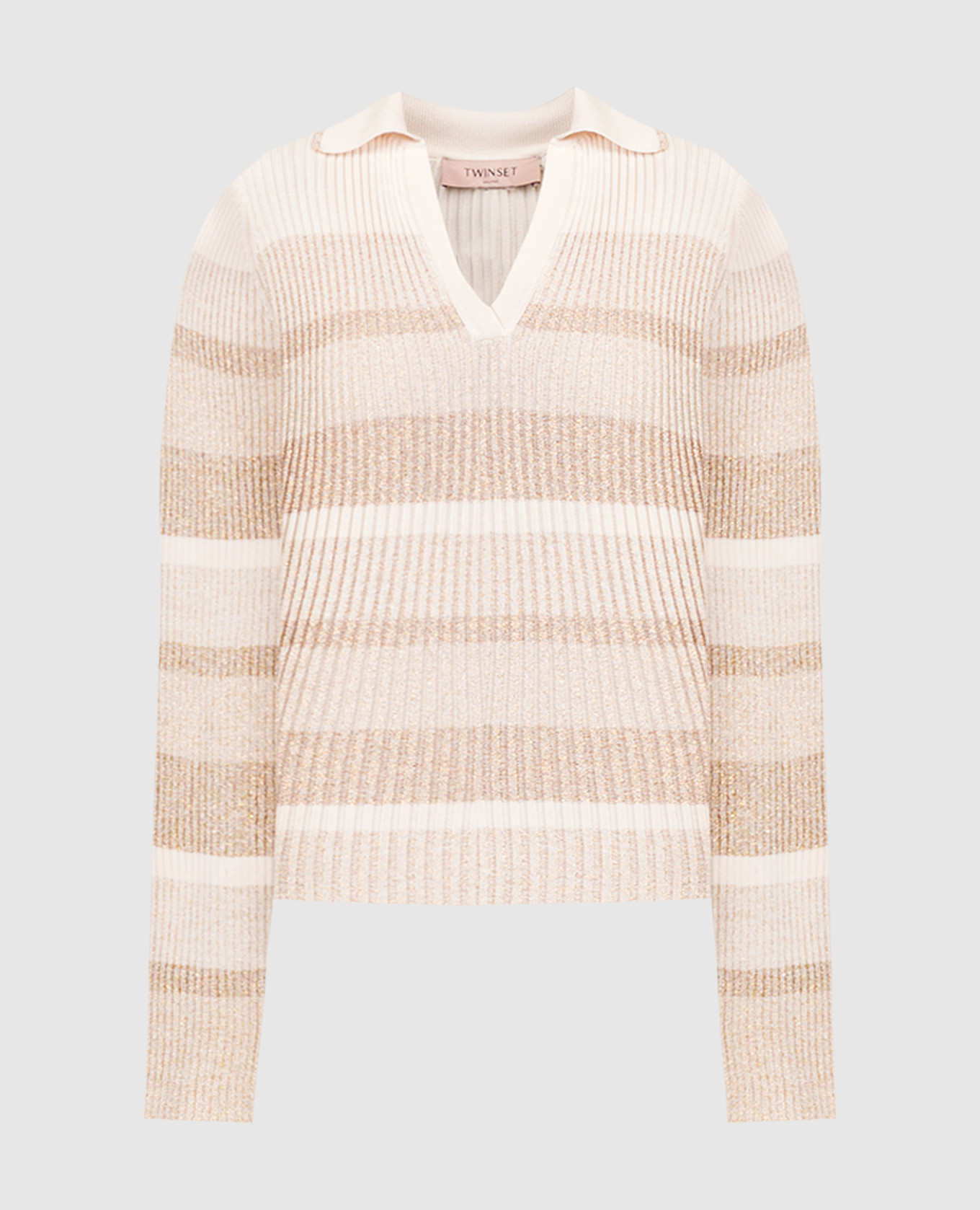 

Beige pullover with lurex Twinset
