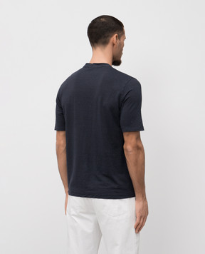 Cashmere&Whiskey Blue linen T-shirt TS6452360706F