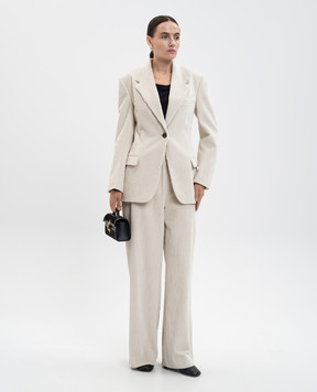 PROENZA SCHOULER Lidie beige corduroy pants R2546013CC006