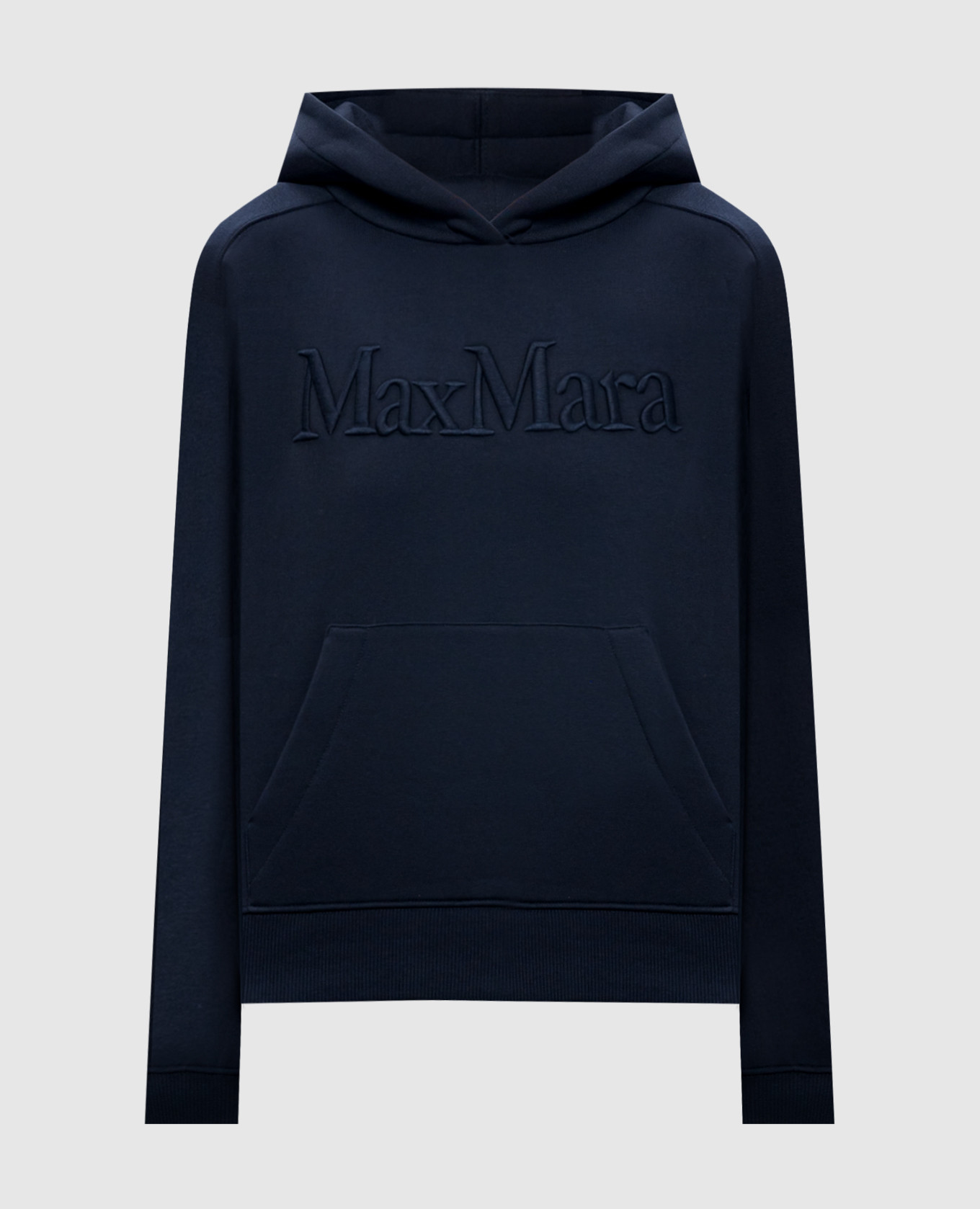 

Blue MALVA hoodie with textured logo embroidery Max Mara