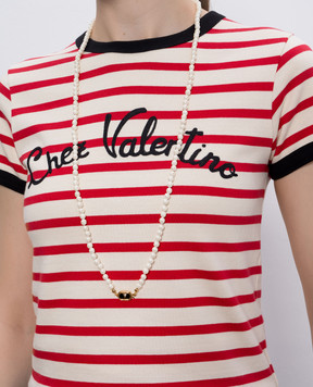 Valentino White necklace with VLogo emblem 6W2J0X99NBS