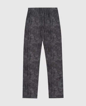 RiminiVeste Children's gray leggings with a patch 440