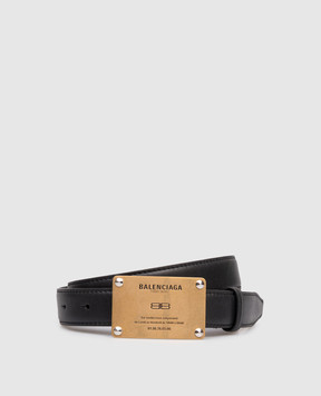 Balenciaga Black Lola leather belt with logo 8328052ABUZ