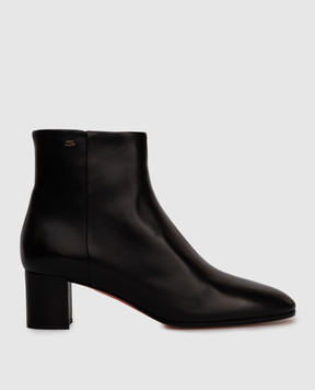 Santoni Black leather ankle boots WTCB58898HI2BSZA