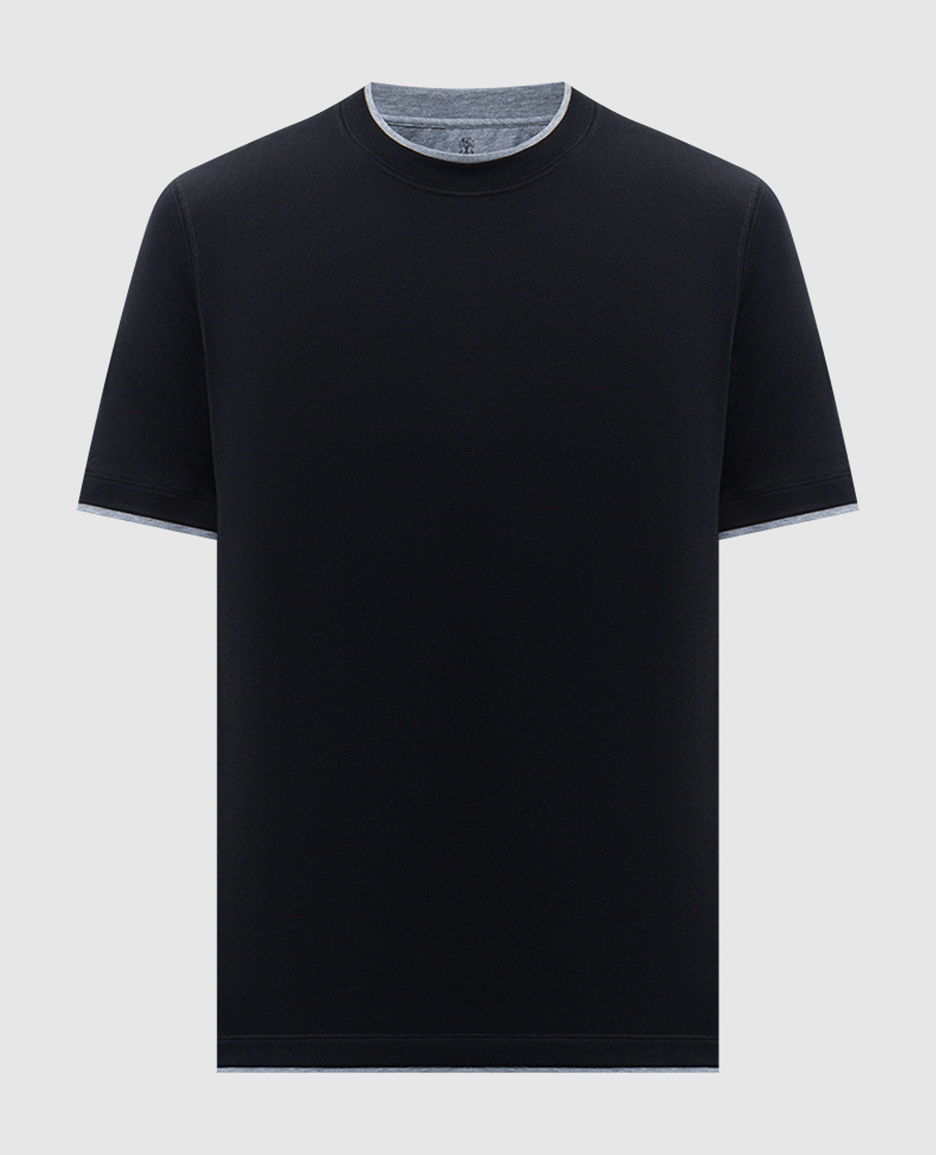 Black layered T-shirt Brunello Cucinelli