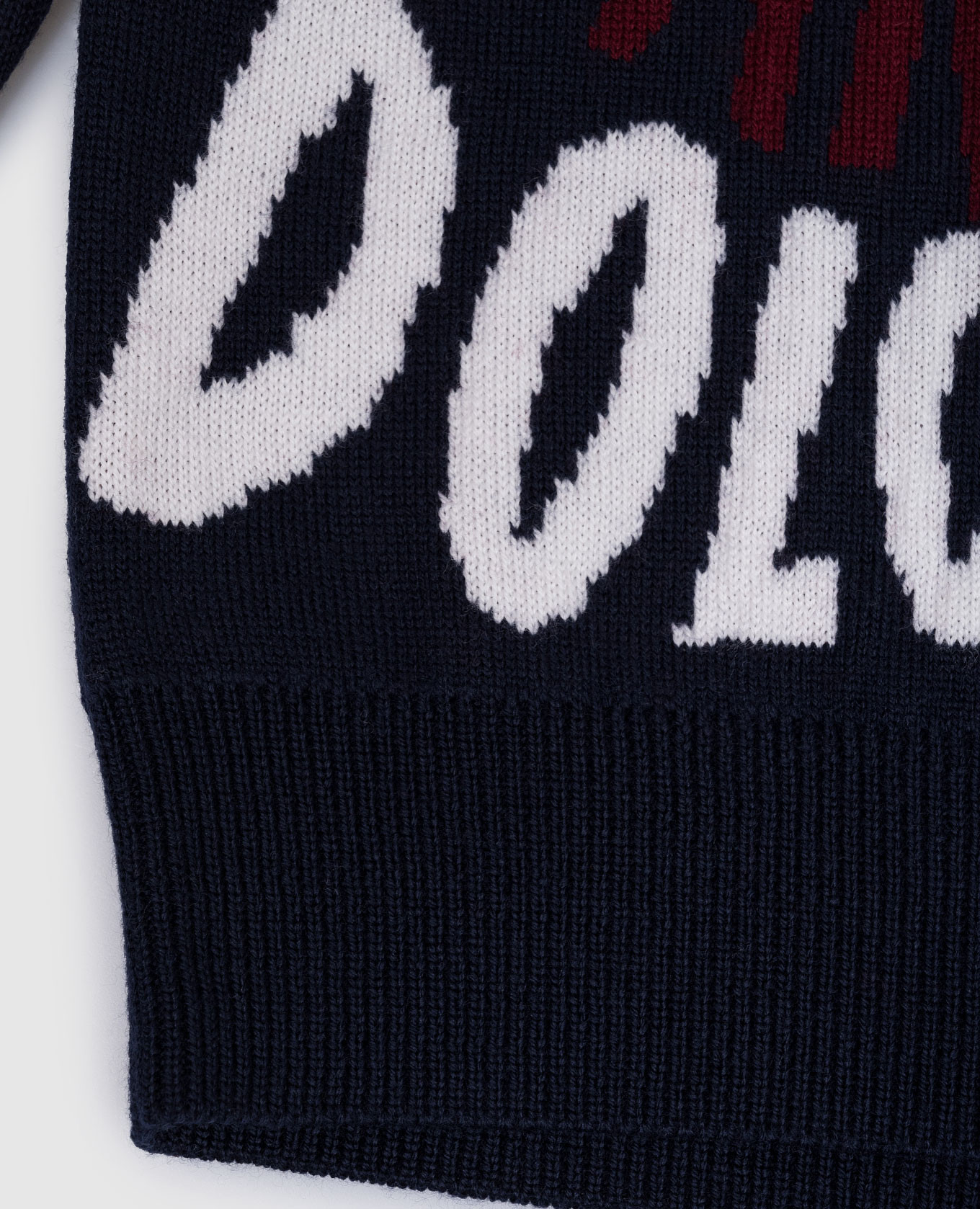 Baby's blue wool cardigan with a logo pattern Dolce&Gabbana 3