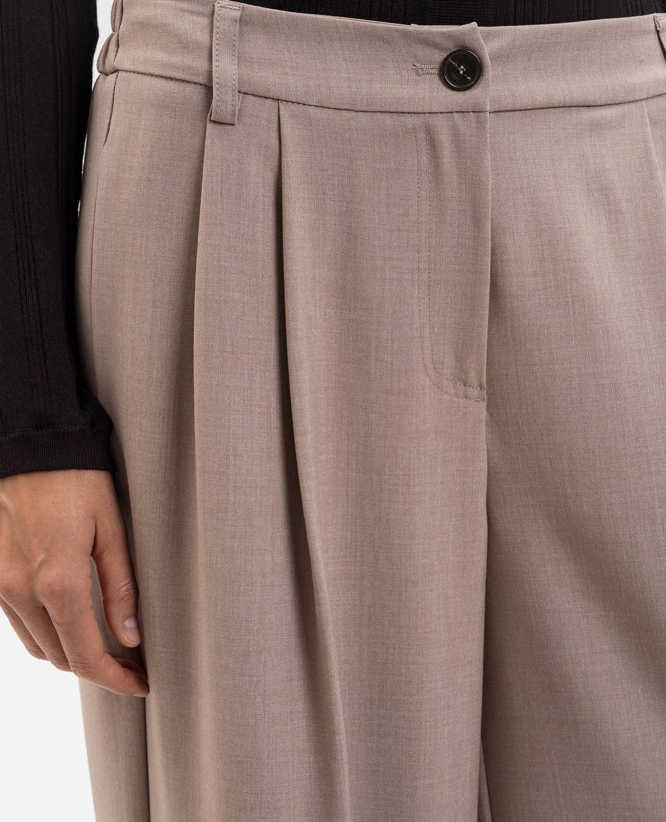 

Beige pants with logo Twinset