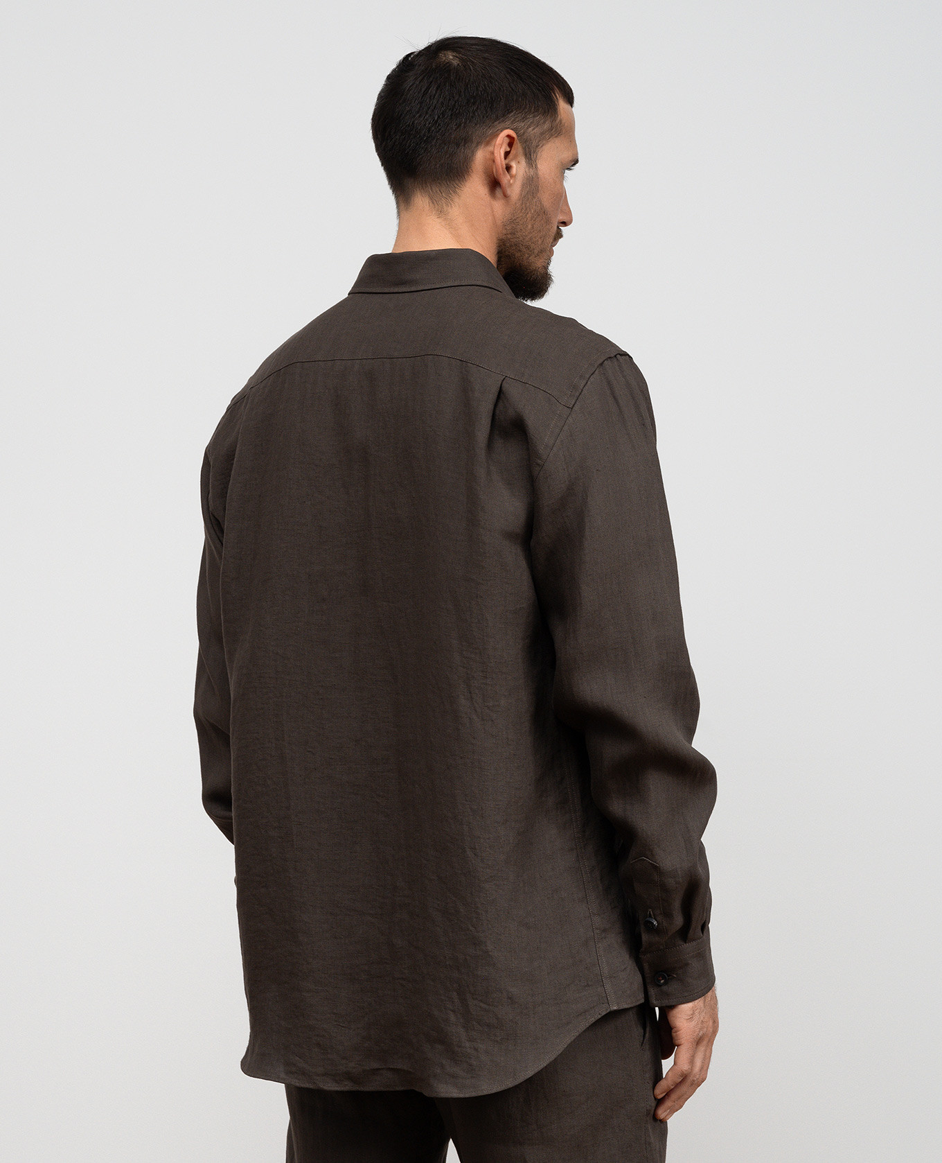 Brown linen shirt Cashmere&Whiskey 4