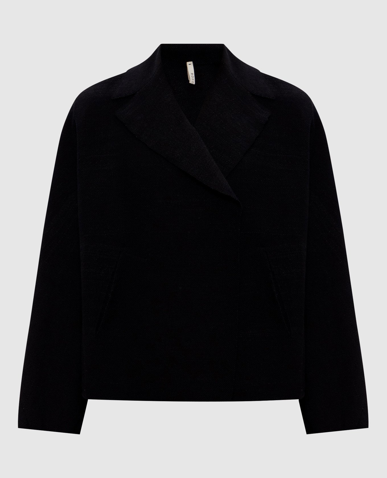 

Black jacket with linen BOBOUTIC