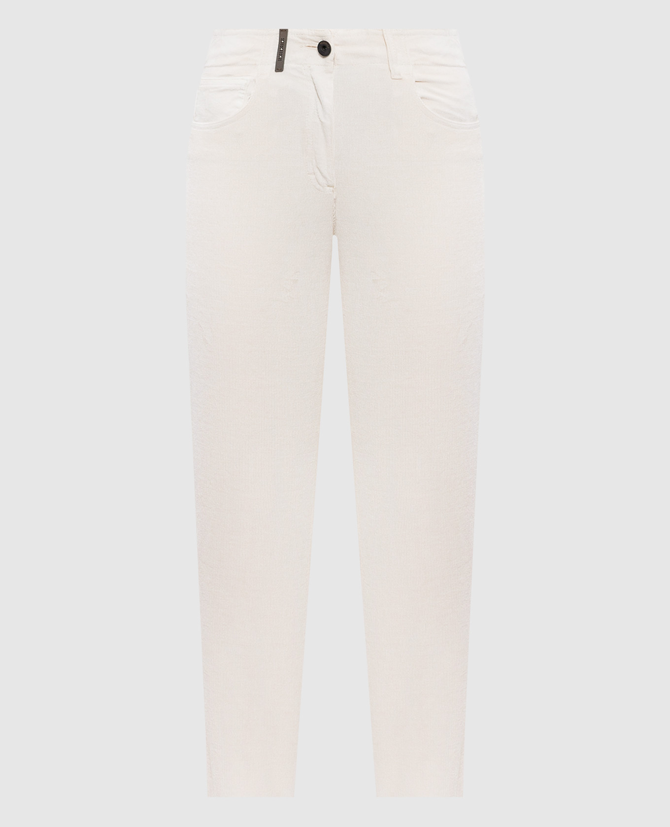 

Beige slim corduroy pants Peserico