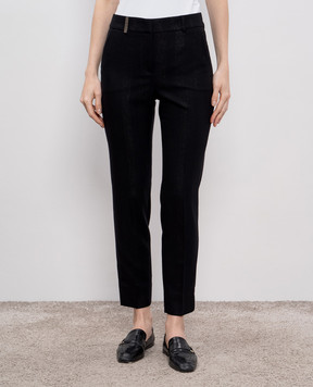 Peserico Black pants with wool A0471802046
