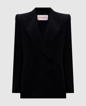 Valentino Black double-breasted wool jacket 6B0CE46097W