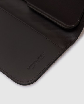 Bottega Veneta Brown leather case Foglio for Iphone 16 Pro 838801V2HL0