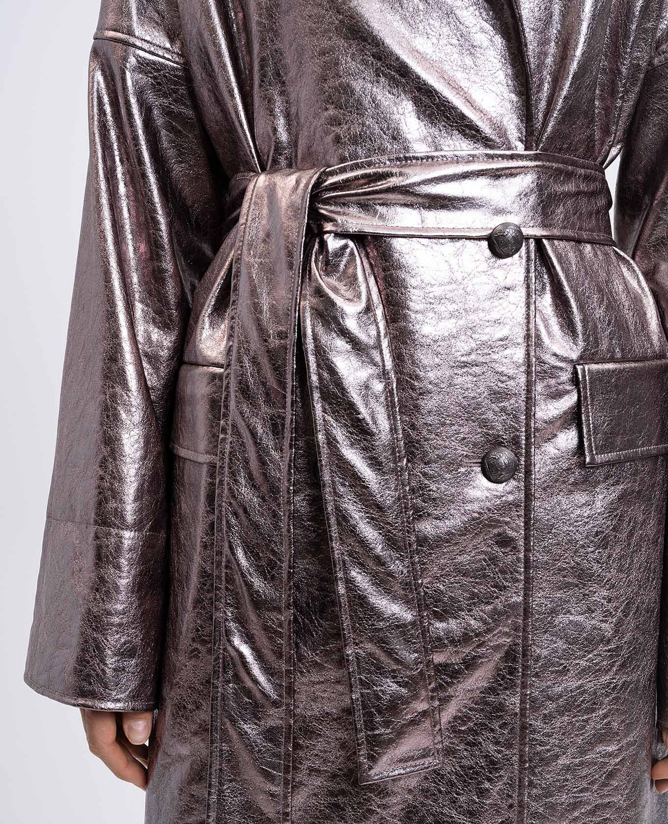 Sayuri silver double-breasted coat Momoni 5