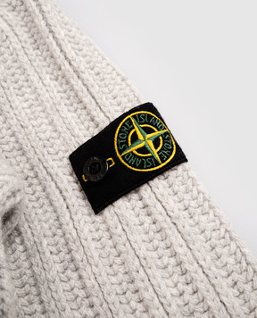 Stone Island Children's gray sweater with wool and cashmere K2S165100008S00M768
