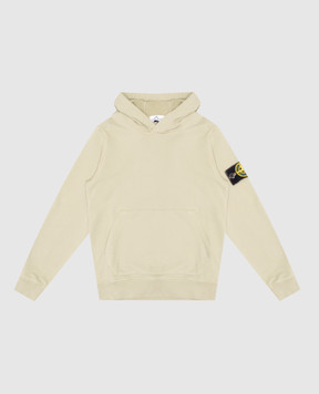 Beige stone island hoodie hotsell